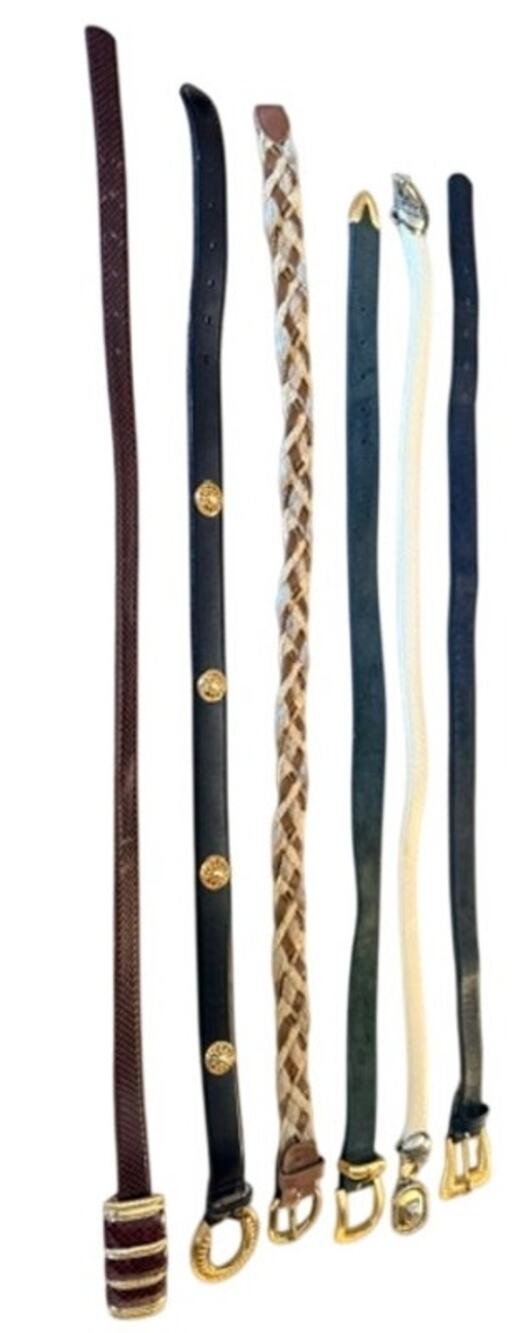 Women’s Belt Lot 6 Small Petite Milor Snakeskin Express Anne Klein Leather